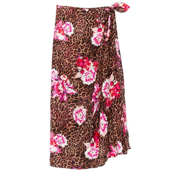 NWT Victoria’s Secret Swim Cheetah/Floral Sarong - Picture 3 of 7